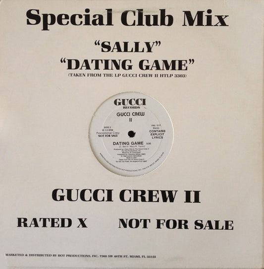 Gucci Crew II : Sally "That Girl" / Dating Game (12", Promo)