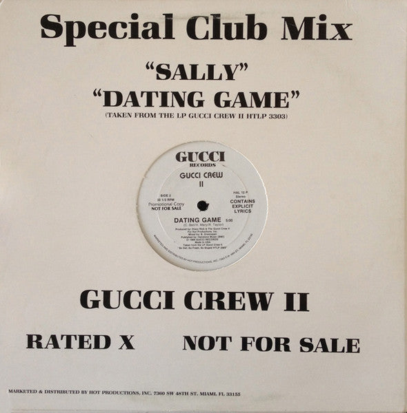 Gucci Crew II : Sally "That Girl" / Dating Game (12", Promo)