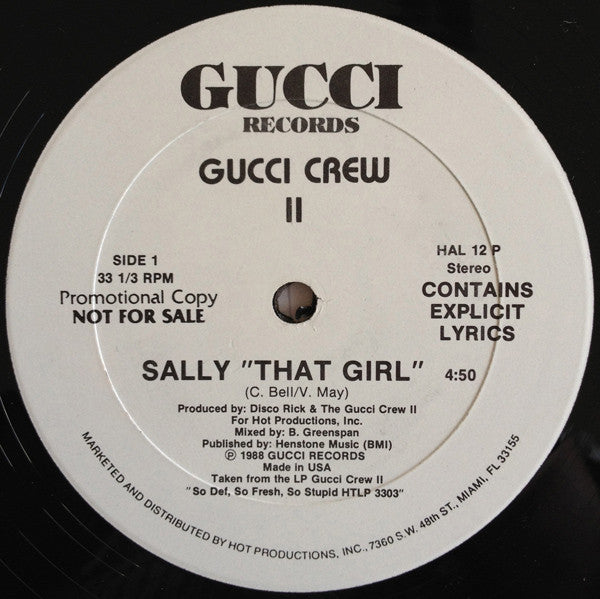 Gucci Crew II : Sally "That Girl" / Dating Game (12", Promo)