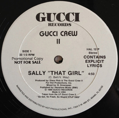 Gucci Crew II : Sally "That Girl" / Dating Game (12", Promo)