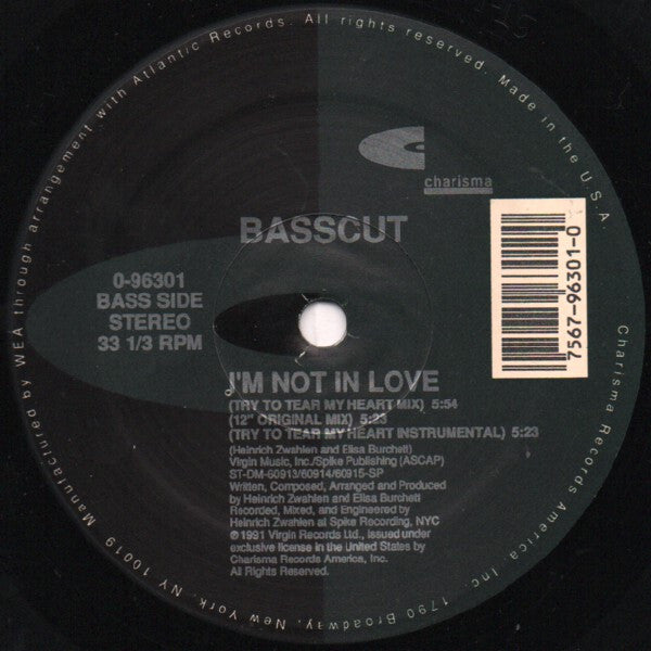 Basscut : I'm Not In Love (12")