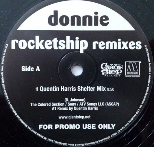Donnie : Rocketship (Remixes) (12", Promo)