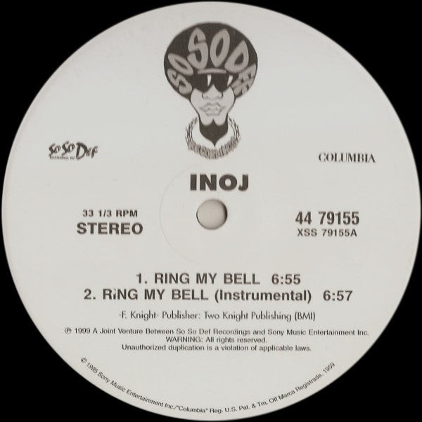 Inoj : Ring My Bell (12", Single)