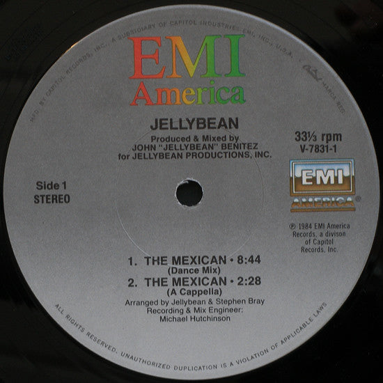 Jellybean* : The Mexican (12", Single, Win)