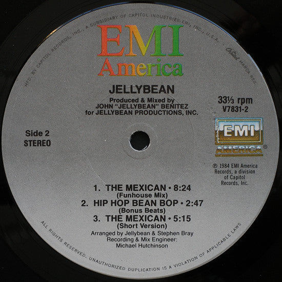 Jellybean* : The Mexican (12", Single, Win)