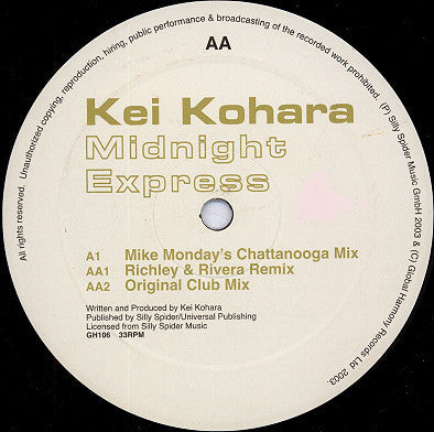 Kei Kohara : Midnight Express (12")