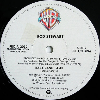 Rod Stewart : Baby Jane (12", Promo)