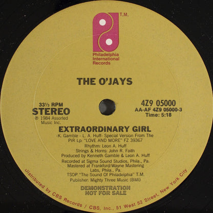 The O'Jays : Extraordinary Girl (12", Promo)