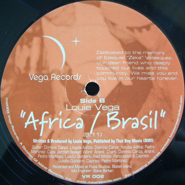 Louie Vega : Nico's Song / Africa / Brasil (12")