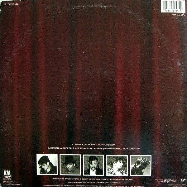 Human League* : Human (12", Single, Promo)