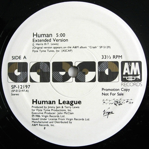 Human League* : Human (12", Single, Promo)