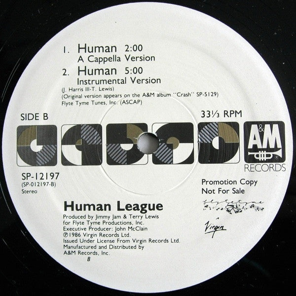 Human League* : Human (12", Single, Promo)