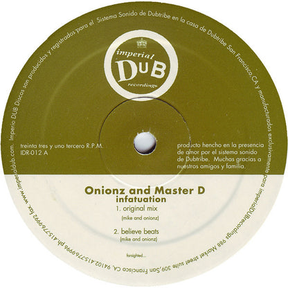 Onionz And Master D* : Infatuation (12")