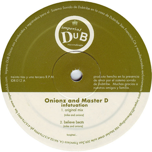 Onionz And Master D* : Infatuation (12")
