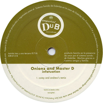 Onionz And Master D* : Infatuation (12")