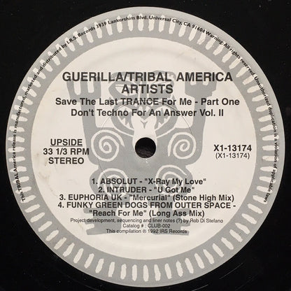 Various : Don't Techno For An Answer Vol. II (Save The Last Trance For Me) (Part One) (LP, Ltd, Smplr)