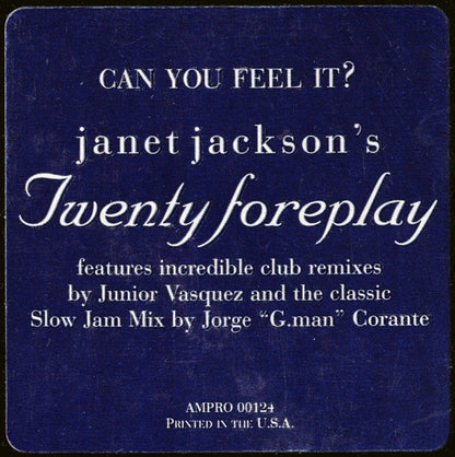 Janet Jackson : Twenty Foreplay (12", Promo)