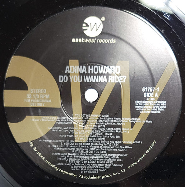 Adina Howard : Do You Wanna Ride? (LP, Album, Promo)