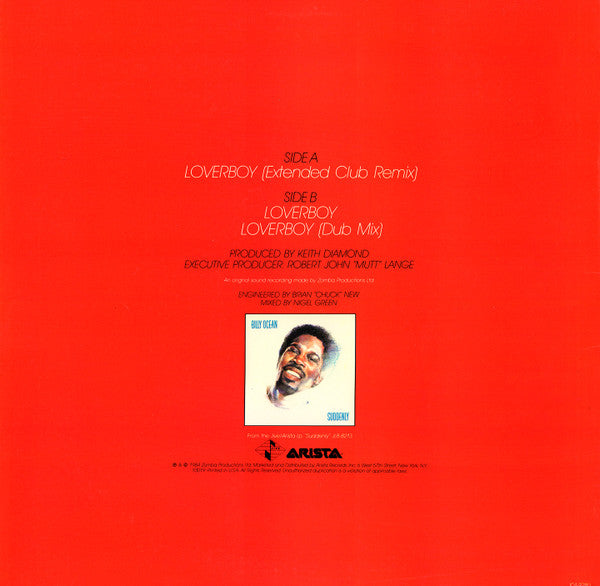 Billy Ocean : Loverboy (12")