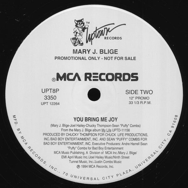 Mary J. Blige : You Bring Me Joy (12", Promo)