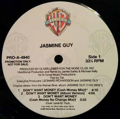 Jasmine Guy : Don't Want Money (12", Promo)