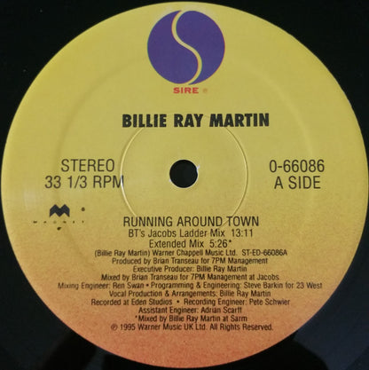 Billie Ray Martin : Running Around Town (12")