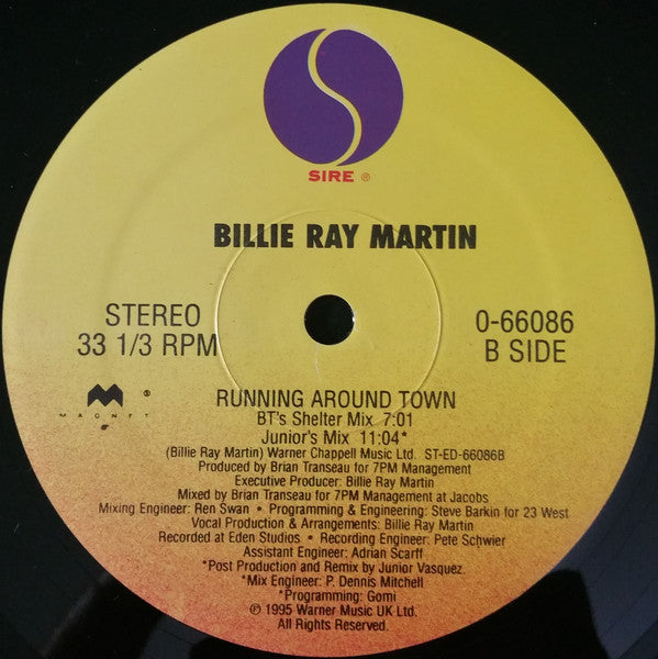 Billie Ray Martin : Running Around Town (12")