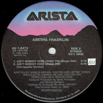 Aretha Franklin : Ain't Nobody Ever Loved You (12")