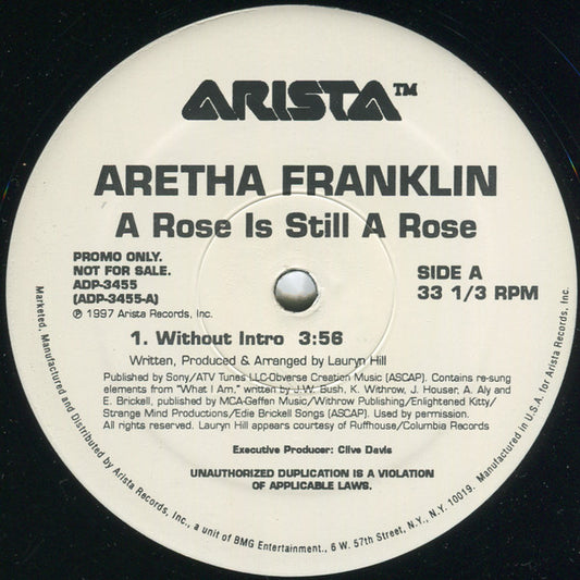Aretha Franklin : A Rose Is Still A Rose (12", Promo)