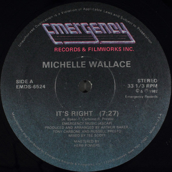 Michelle Wallace : It's Right (12")