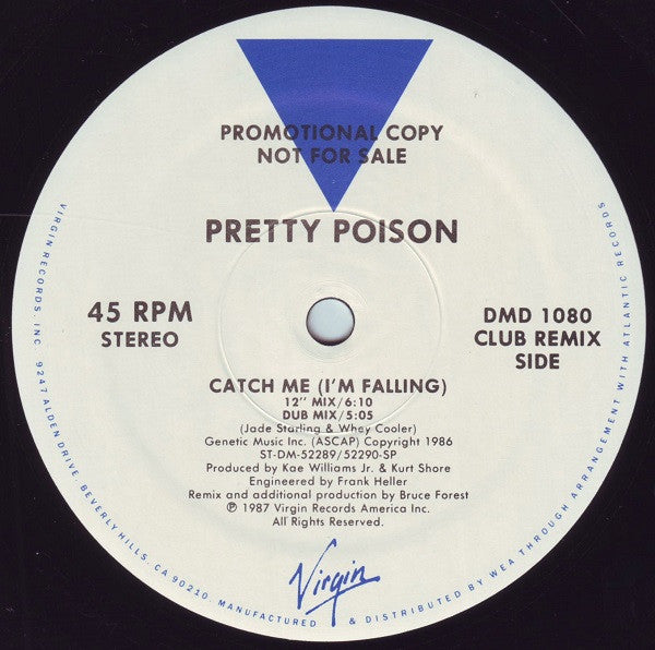 Pretty Poison : Catch Me (I'm Falling) (12", Promo)