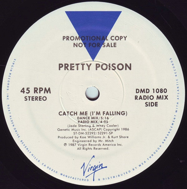 Pretty Poison : Catch Me (I'm Falling) (12", Promo)