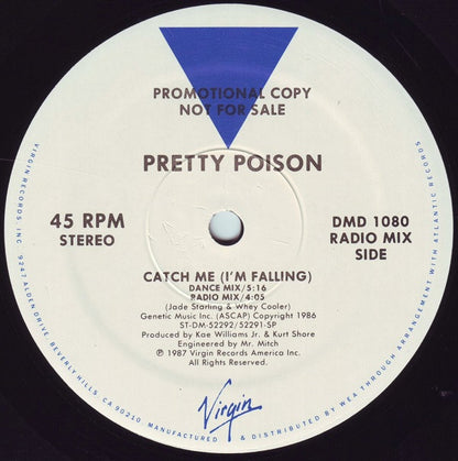 Pretty Poison : Catch Me (I'm Falling) (12", Promo)