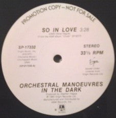 Orchestral Manoeuvres In The Dark : So In Love (12", Promo)