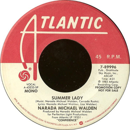 Narada Michael Walden : Summer Lady (7", Promo)