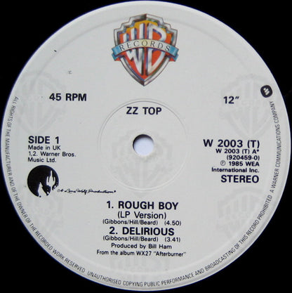 ZZ Top : Rough Boy (12", Pos)