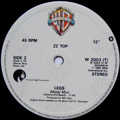 ZZ Top : Rough Boy (12", Pos)