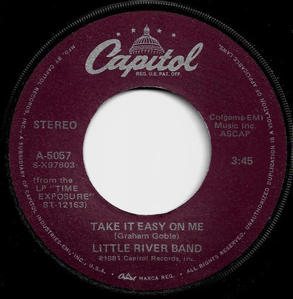 Little River Band : Take It Easy On Me (7", Single, Win)