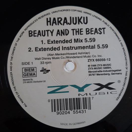 Harajuku : Beauty And The Beast (12")