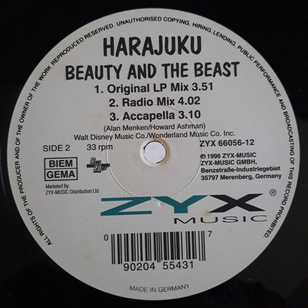 Harajuku : Beauty And The Beast (12")