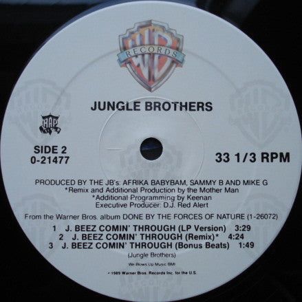 Jungle Brothers : What "U" Waitin' "4"? / J. Beez Comin' Through (12", Maxi)
