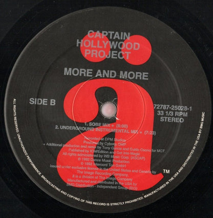 Captain Hollywood Project : More And More (12")