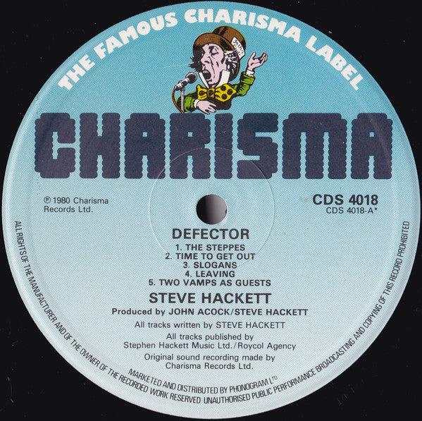 Steve Hackett : Defector (LP, Album)