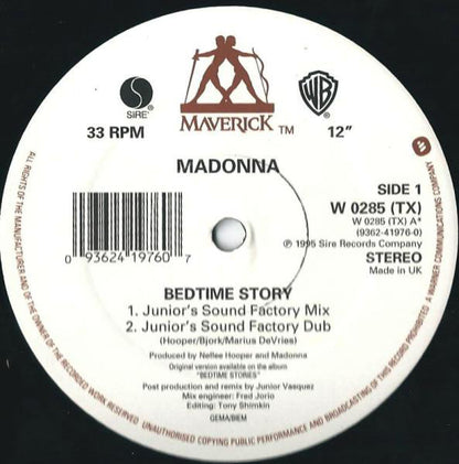 Madonna : Bedtime Story (12", Single, Ltd)