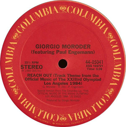 Giorgio Moroder Featuring Paul Engemann : Reach Out (12")
