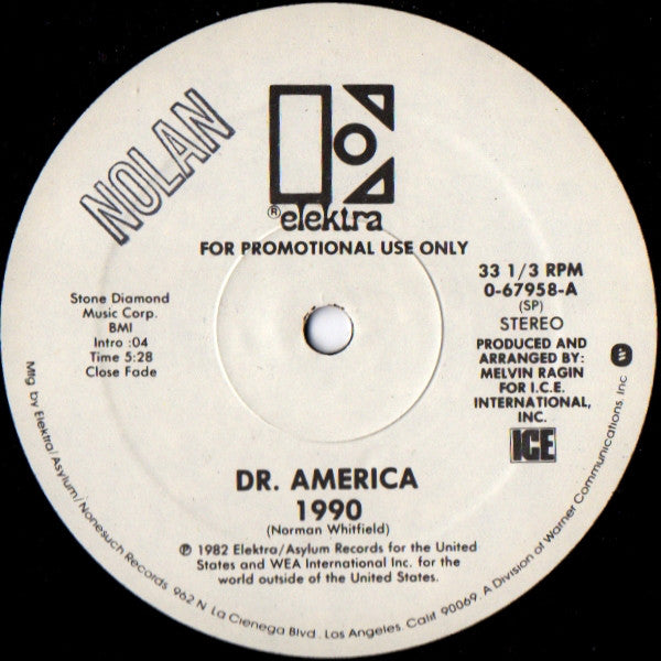 Dr. America : 1990 (12", Promo)