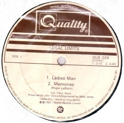 Legal Limits : Legal Limits (12")