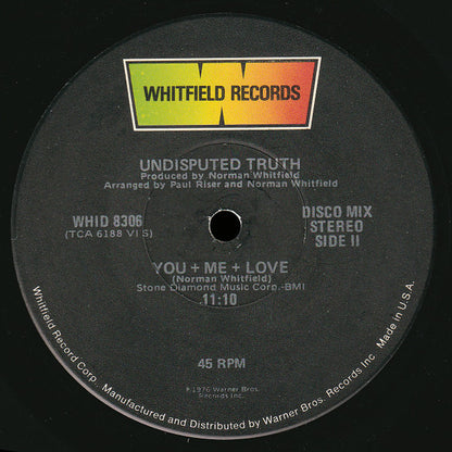 The Undisputed Truth : Let's Go Down To The Disco / You + Me + Love (12")
