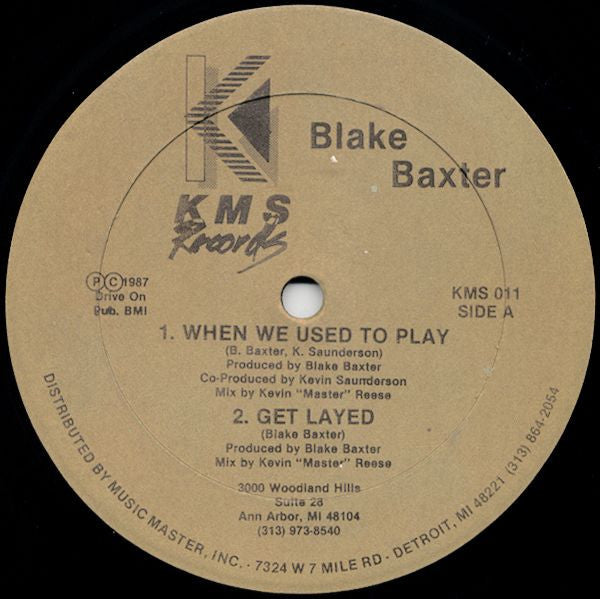 Blake Baxter : When We Used To Play (12")