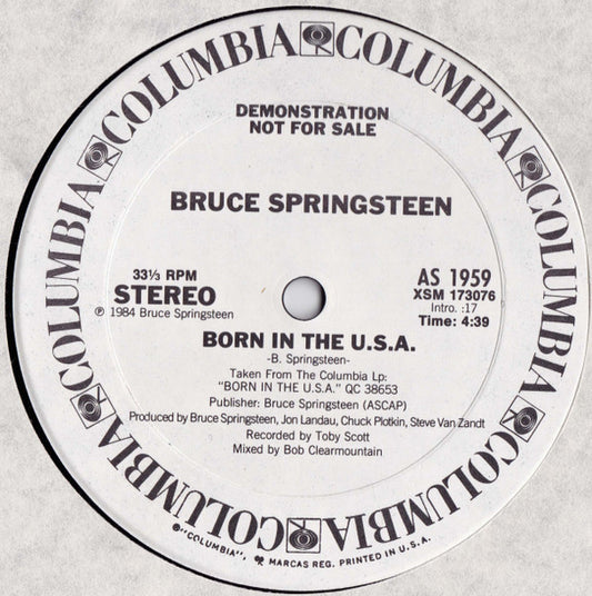 Bruce Springsteen : Born In The U.S.A. (12", Single, Promo)